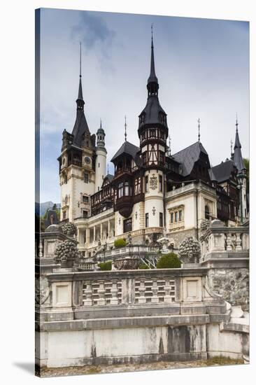 Romania, Transylvania, Sinaia, Peles Castle, Built 1875-1914-Walter Bibikow-Stretched Canvas