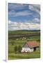 Romania, Transylvania, Tarnaveni, Farm and Fields, Spring-Walter Bibikow-Framed Photographic Print