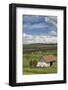 Romania, Transylvania, Tarnaveni, Farm and Fields, Spring-Walter Bibikow-Framed Photographic Print