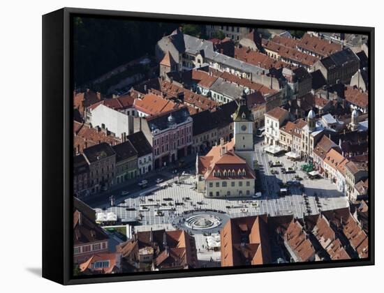 Romania, Transylvania; the Regional Capital; Brasov Viewed from Tâmpa Mountain-Niels Van Gijn-Framed Stretched Canvas