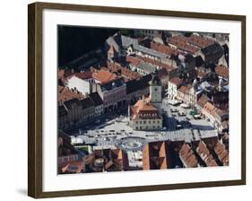 Romania, Transylvania; the Regional Capital; Brasov Viewed from Tâmpa Mountain-Niels Van Gijn-Framed Photographic Print