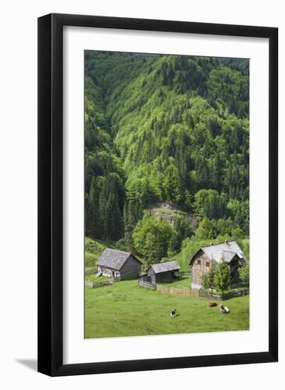 Romania, Transylvania, Tihuta Pass, Mountain Buildings of the Pass-Walter Bibikow-Framed Photographic Print