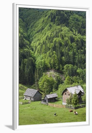 Romania, Transylvania, Tihuta Pass, Mountain Buildings of the Pass-Walter Bibikow-Framed Premium Photographic Print