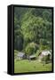 Romania, Transylvania, Tihuta Pass, Mountain Buildings of the Pass-Walter Bibikow-Framed Stretched Canvas