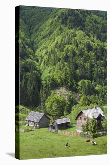 Romania, Transylvania, Tihuta Pass, Mountain Buildings of the Pass-Walter Bibikow-Stretched Canvas