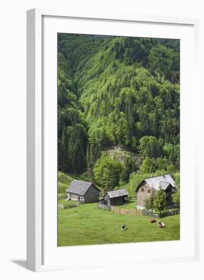 Romania, Transylvania, Tihuta Pass, Mountain Buildings of the Pass-Walter Bibikow-Framed Photographic Print