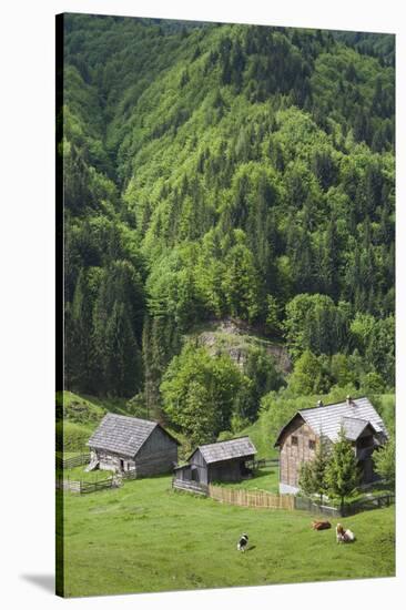 Romania, Transylvania, Tihuta Pass, Mountain Buildings of the Pass-Walter Bibikow-Stretched Canvas