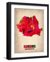 Romania Watercolor Poster-NaxArt-Framed Art Print