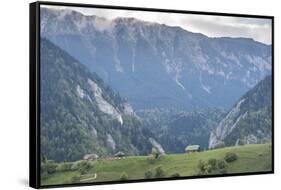 Romanian Landscape in the Carpathian Mountains Near Bran Castle at Pestera, Transylvania, Romania-Matthew Williams-Ellis-Framed Stretched Canvas