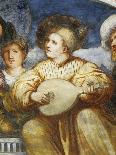 Concert, Mandolin Player Among Suitors, 1531-1532-Romanino-Framed Stretched Canvas