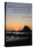 Romans 8:28 - Inspirational-Lantern Press-Stretched Canvas