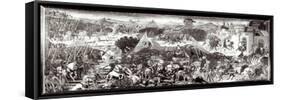 Romans and Gauls Fighting or the Battle in Front of the Gates of Rome-Paolo Uccello-Framed Stretched Canvas