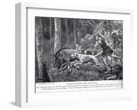 Romans Hunting Wild Boar-George Derville Rowlandson-Framed Giclee Print