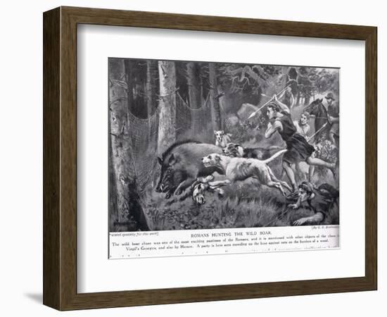 Romans Hunting Wild Boar-George Derville Rowlandson-Framed Giclee Print