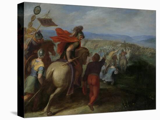 Romans Nearly Overpower the Army of Julius Civilis Through the Treachery of a Batavian-Otto van Veen-Stretched Canvas