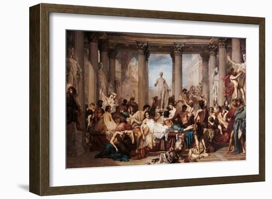 Romans of the Decadence-Thomas Couture-Framed Art Print