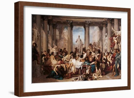Romans of the Decadence-Thomas Couture-Framed Art Print
