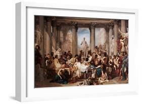 Romans of the Decadence-Thomas Couture-Framed Art Print