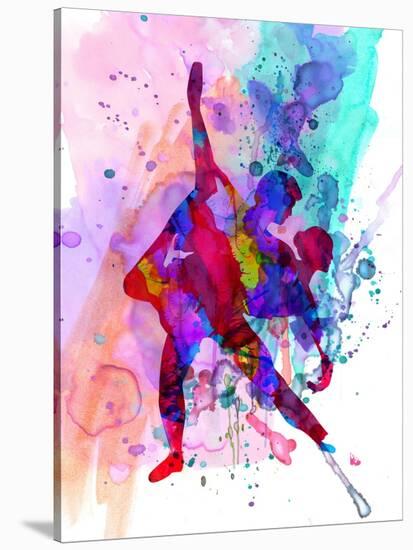 Romantic Ballet Watercolor 3-Irina March-Stretched Canvas