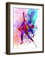 Romantic Ballet Watercolor 3-Irina March-Framed Art Print