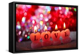 Romantic Candles-maksheb-Framed Stretched Canvas