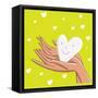 Romantic Cartoon Illustration-smilewithjul-Framed Stretched Canvas