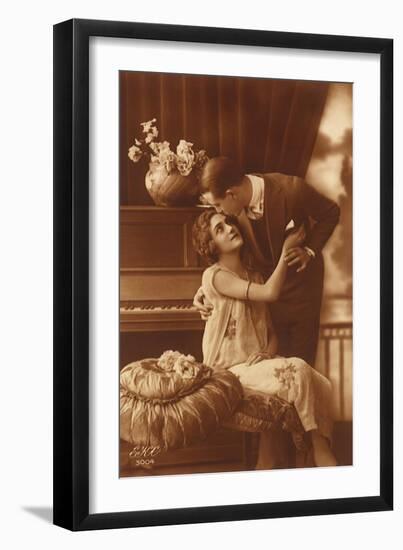 Romantic Couple in Sepia, 1930-null-Framed Giclee Print