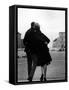 Romantic Couple Walking on the Odeonsplatz-Walter Sanders-Framed Stretched Canvas