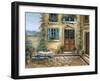 Romantic courtyard-Marilyn Dunlap-Framed Art Print