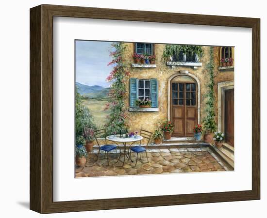 Romantic courtyard-Marilyn Dunlap-Framed Art Print