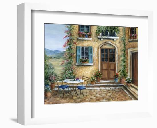 Romantic courtyard-Marilyn Dunlap-Framed Art Print