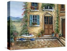 Romantic courtyard-Marilyn Dunlap-Stretched Canvas
