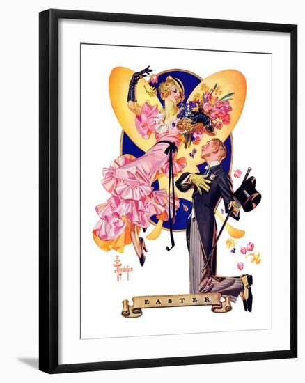 "Romantic Easter,"March 31, 1934-Joseph Christian Leyendecker-Framed Giclee Print