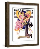 "Romantic Easter," Saturday Evening Post Cover, March 31, 1934-Joseph Christian Leyendecker-Framed Giclee Print