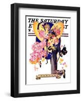 "Romantic Easter," Saturday Evening Post Cover, March 31, 1934-Joseph Christian Leyendecker-Framed Giclee Print