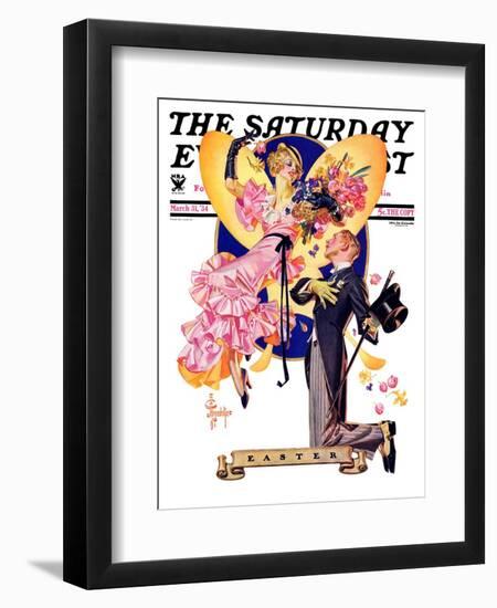 "Romantic Easter," Saturday Evening Post Cover, March 31, 1934-Joseph Christian Leyendecker-Framed Giclee Print