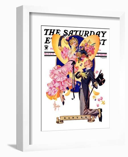 "Romantic Easter," Saturday Evening Post Cover, March 31, 1934-Joseph Christian Leyendecker-Framed Giclee Print