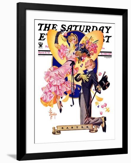 "Romantic Easter," Saturday Evening Post Cover, March 31, 1934-Joseph Christian Leyendecker-Framed Giclee Print