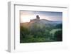 Romantic Fantasy Magical Castle Ruins against Stunning Vibrant Sunrise-Veneratio-Framed Photographic Print