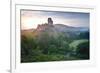 Romantic Fantasy Magical Castle Ruins against Stunning Vibrant Sunrise-Veneratio-Framed Photographic Print