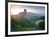 Romantic Fantasy Magical Castle Ruins against Stunning Vibrant Sunrise-Veneratio-Framed Photographic Print