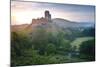 Romantic Fantasy Magical Castle Ruins against Stunning Vibrant Sunrise-Veneratio-Mounted Photographic Print