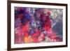 Romantic Floral Background Combined with Ink Paper Texture-run4it-Framed Premium Giclee Print
