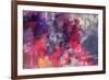 Romantic Floral Background Combined with Ink Paper Texture-run4it-Framed Premium Giclee Print