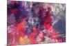 Romantic Floral Background Combined with Ink Paper Texture-run4it-Mounted Premium Giclee Print