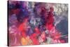 Romantic Floral Background Combined with Ink Paper Texture-run4it-Stretched Canvas