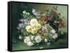 Romantic Flowers-Eugene Henri Cauchois-Framed Stretched Canvas