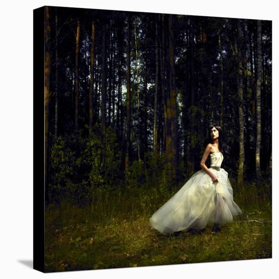Romantic Girl in Fairy Forest-George Mayer-Stretched Canvas