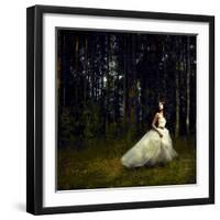 Romantic Girl in Fairy Forest-George Mayer-Framed Photographic Print