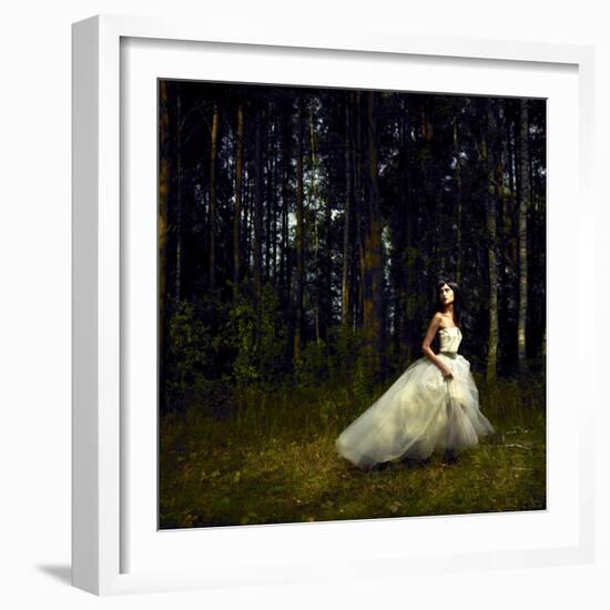 Romantic Girl in Fairy Forest-George Mayer-Framed Photographic Print